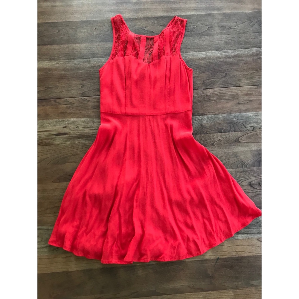 Red mini dress